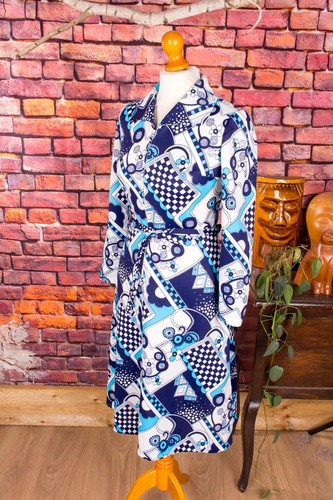 Vintage orig 70er kleid blau - vintage,