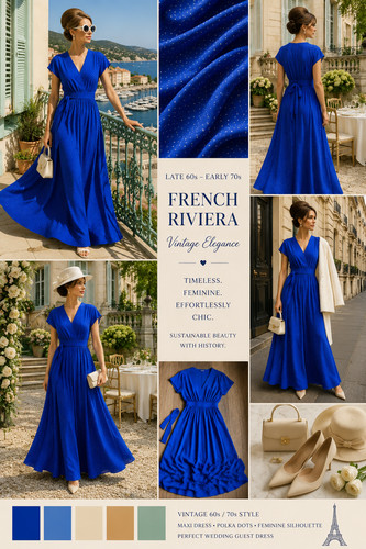 Vintage 60er 70er maxi kleid - maxi,