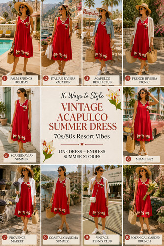 Vintage acapulco sommerkleid - vintage,