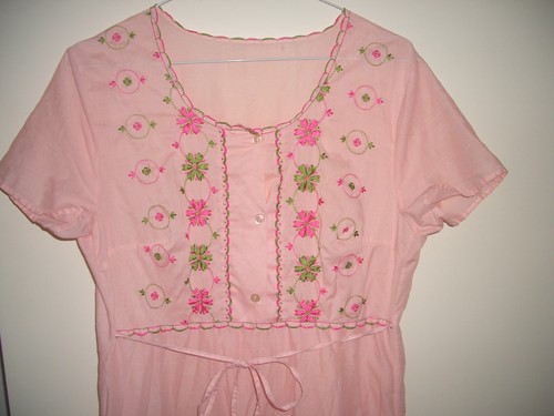 Bestickt kleid nachthemd - bestickt,