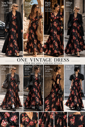 Original 70er maxikleid - 70er,